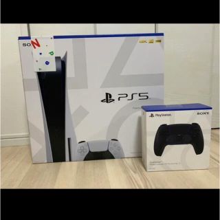 ソニー(SONY)の新品 PS5 本体＋DualSense コントローラー ミッドナイトブラック(家庭用ゲーム機本体)