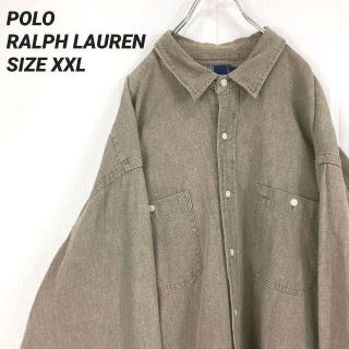 ポロラルフローレン(POLO RALPH LAUREN)の【90'sVINTAGE】ゆるダボポロラルフローレンアースカラーデニムシャツ古着(シャツ)