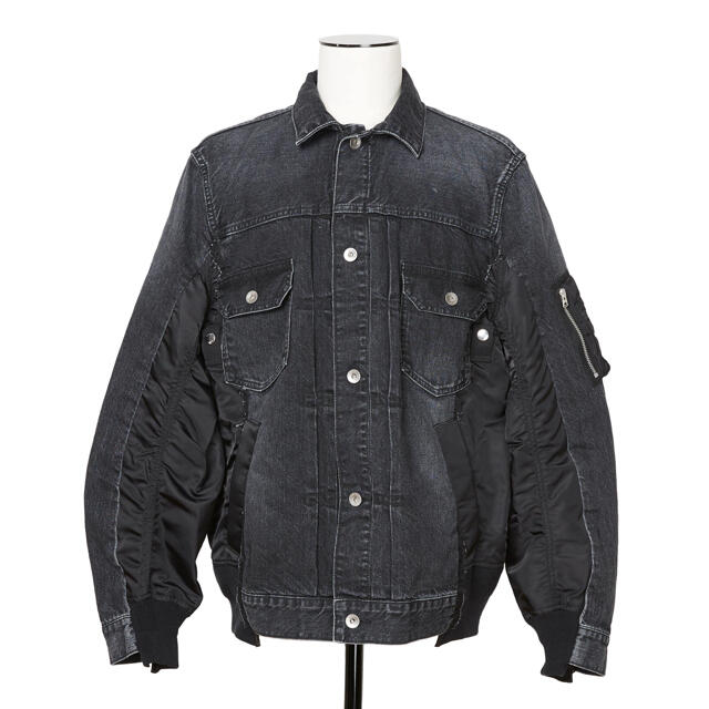 sacai(サカイ)のsacai サカイ Denim x MA-1 Jacket デニムジャケット メンズのジャケット/アウター(Gジャン/デニムジャケット)の商品写真