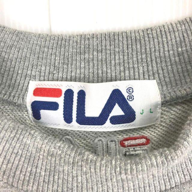 FILA(フィラ)の【ユニセックス古着】FILA プリントスエットスウェットトレーナー　霜降りグレー メンズのトップス(スウェット)の商品写真