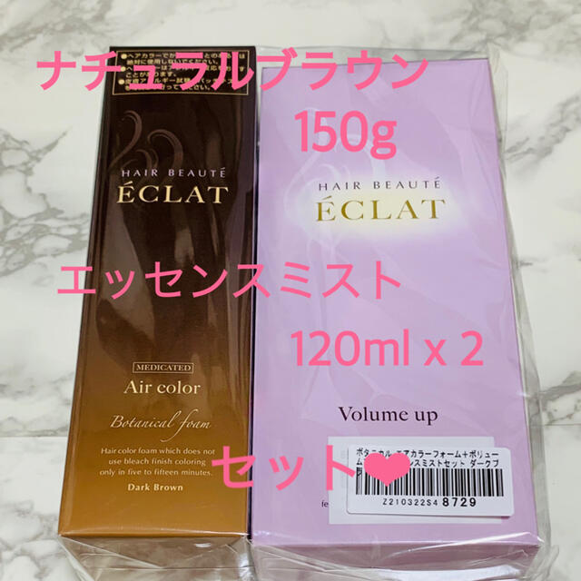 新品 ⭐︎ ヘアボーテエクラ ボタニカル エアカラーフォーム &ミスト セット コスメ/美容のヘアケア/スタイリング(白髪染め)の商品写真