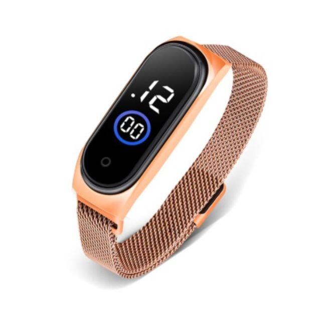 新品 LED マグネット タッチコントロール腕時計 スマート ピンクゴールド メンズの時計(腕時計(デジタル))の商品写真