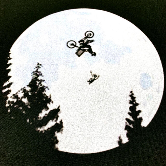 新品 E.T. ET 満月 自転車 宇宙人 落下 SF ビッグ ロンT パーカー 6