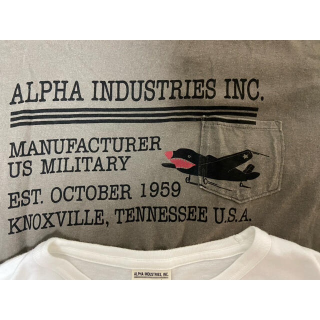 ALPHA INDUSTRIES(アルファインダストリーズ)のalpha アルファ Tシャツ 2枚セット メンズのトップス(Tシャツ/カットソー(半袖/袖なし))の商品写真