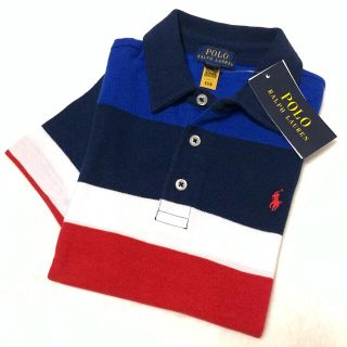 ラルフローレン(Ralph Lauren)の＊y.u.t様 専用＊ 2T/90 新品 ランダムストライプ ポロシャツ(Tシャツ/カットソー)