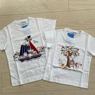 ファミリア(familiar)のファミリア　新品未使用　2枚セット　タグ付き　おはなしTシャツ(Tシャツ/カットソー)