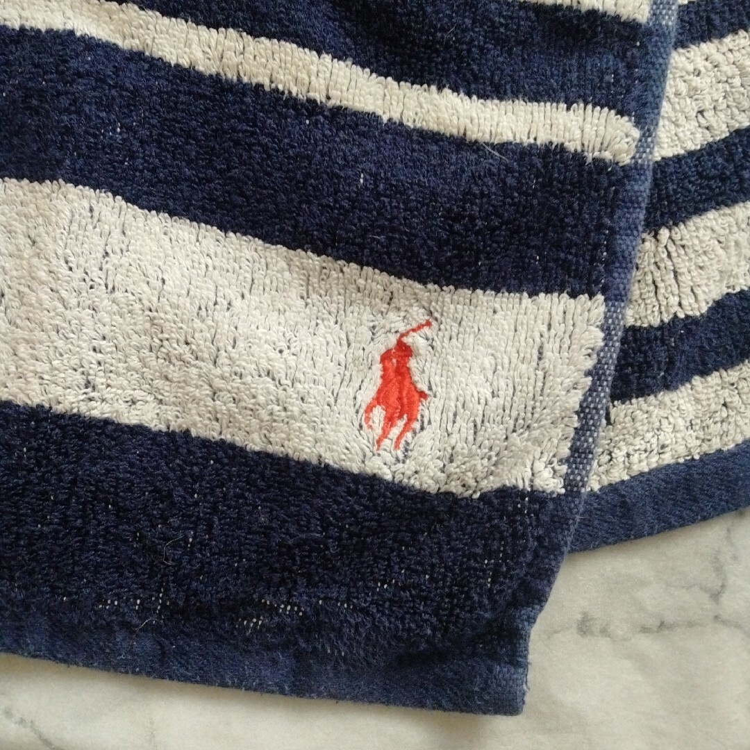 Ralph Lauren(ラルフローレン)のラルフローレン☆タオル35×75cm☆紺色ボーダー レディースのファッション小物(ハンカチ)の商品写真