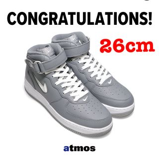 ナイキ(NIKE)の新品未使用26cmNIKEエアフォース1MID NYC Cool Grey(スニーカー)