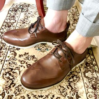 クラークス(Clarks)の新品 clarks ゴアテックス ウイングチップ  レザースニーカー ブラウン(ドレス/ビジネス)