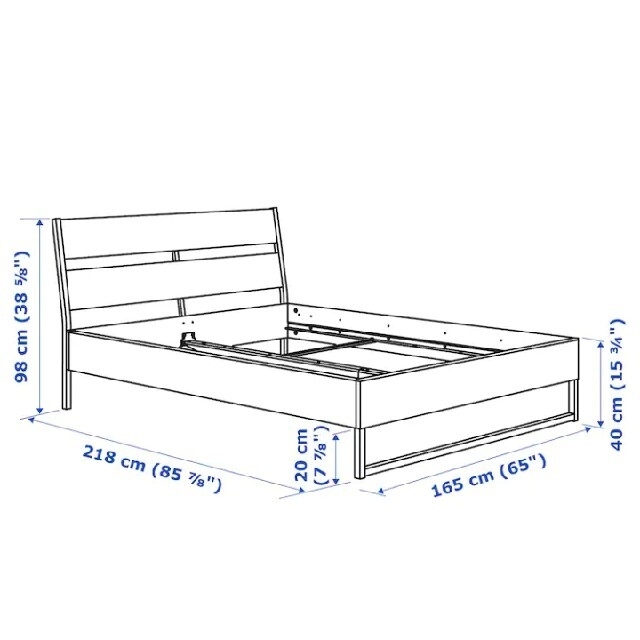 IKEA(イケア)のIKEA　セミダブルベッド インテリア/住まい/日用品のベッド/マットレス(セミダブルベッド)の商品写真