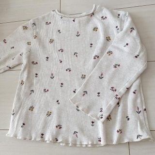 ザラキッズ(ZARA KIDS)の【zarakids】プリントリブ地トップス/12-18month(Tシャツ/カットソー)