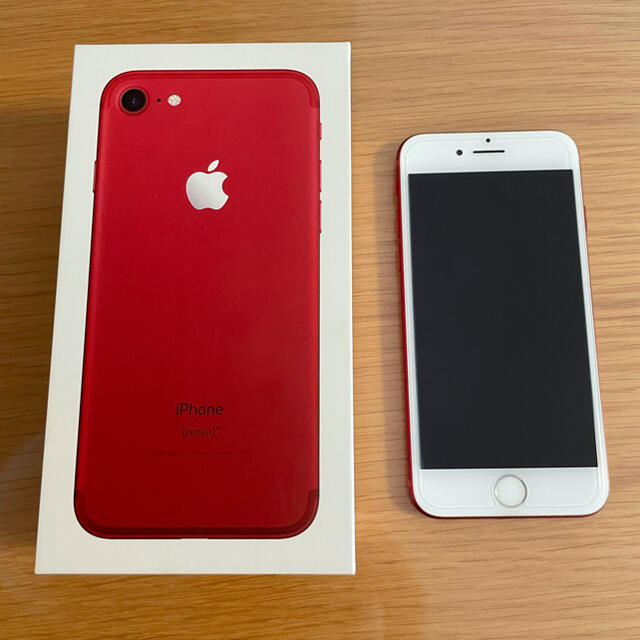 【美品】iphone7 本体 RED 赤　128GB
