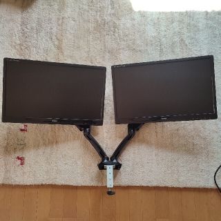 iiyama モニター ProLite E2473HS × 2個 アーム付き(ディスプレイ)