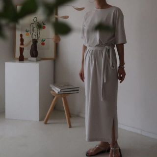 ARGUE DRY COTTON LADY DRESS / STONE(ロングワンピース/マキシワンピース)