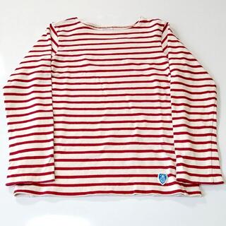 オーシバル(ORCIVAL)のORCIVALボーダーカットソー  バスクシャツ 白 赤 (Tシャツ(長袖/七分))