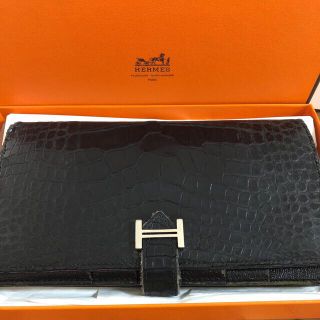 エルメス(Hermes)の中古品！エルメス　クロコ　長財布　(長財布)