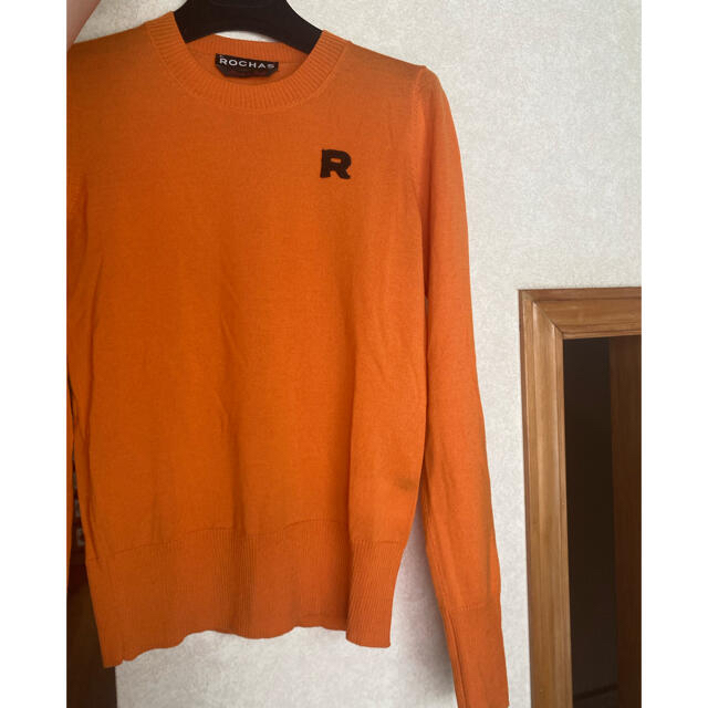 ROCHAS(ロシャス)のロシャス　オレンジニット🧶 レディースのトップス(ニット/セーター)の商品写真