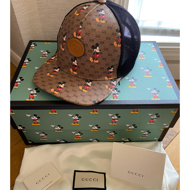 Gucci(グッチ)のGUCCI グッチ　ディズニーコラボ　ミッキー　キャップ　正規品 メンズの帽子(キャップ)の商品写真