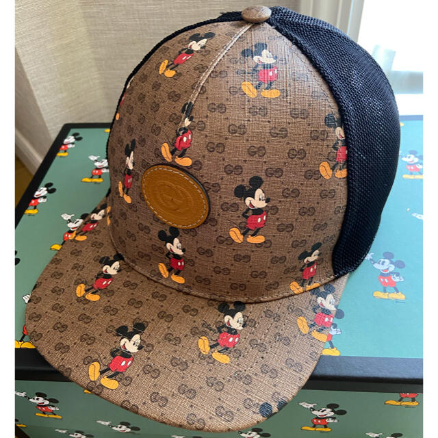 Gucci(グッチ)のGUCCI グッチ　ディズニーコラボ　ミッキー　キャップ　正規品 メンズの帽子(キャップ)の商品写真