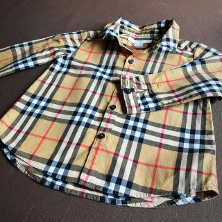 バーバリー(BURBERRY)のBurberry チェック　シャツ　長袖　80cm(シャツ/カットソー)