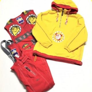 高質 【ellesse】希少レトロデザイン上下セットアップLスキー&スノボ ...