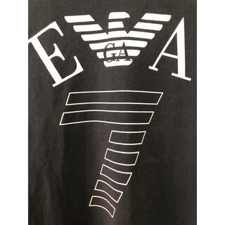 エンポリオアルマーニ(Emporio Armani)のEA7 エンポリオアルマーニ　紺×白ロゴ　VネックTシャツ　Lサイズ(Tシャツ/カットソー(半袖/袖なし))