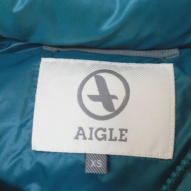 AIGLE(エーグル)のAIGLE エーグル ダウンジャケット グリーン ブルー レディースのジャケット/アウター(ダウンジャケット)の商品写真