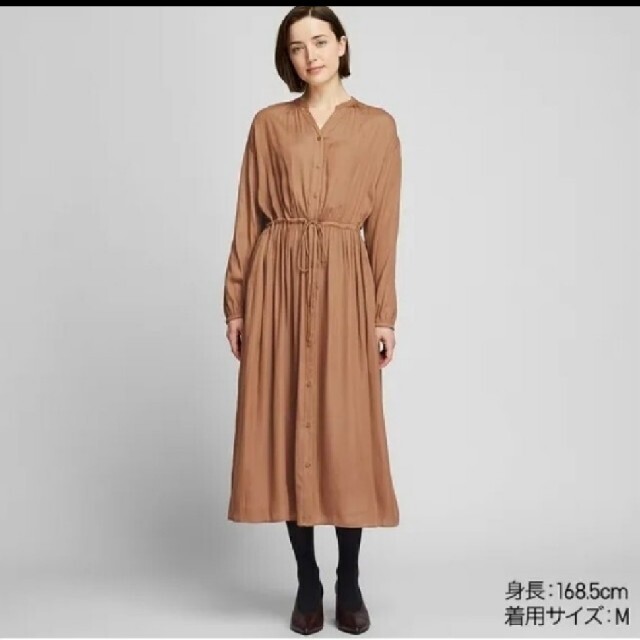 UNIQLO(ユニクロ)のUNIQLOロングシャツワンピースM レディースのワンピース(ロングワンピース/マキシワンピース)の商品写真