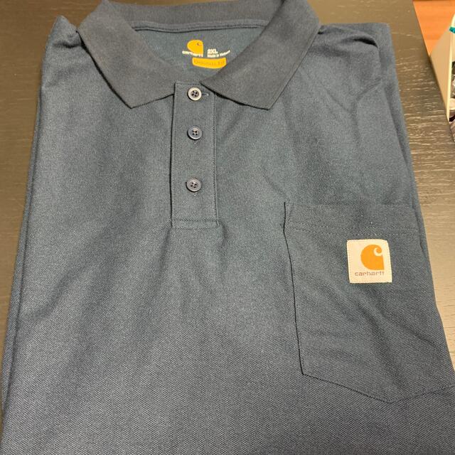 carhartt(カーハート)のカーハート　ポロシャツ　紺　2XL メンズのトップス(ポロシャツ)の商品写真