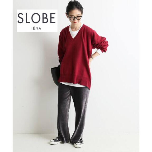 SLOBE IENA(スローブイエナ)のSLOBE IENA 14G総針ニュアンスVネックプルオーバー レディースのトップス(ニット/セーター)の商品写真