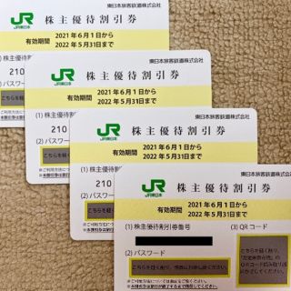 ジェイアール(JR)のJR東日本 東日本旅客鉄道 株主優待券 4枚⑨(その他)