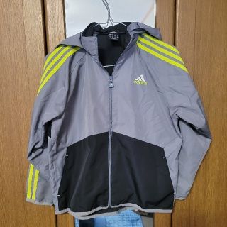 adidasウィンドブレーカー　140(フード取り外し可)(ジャケット/上着)