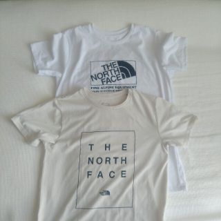 ザノースフェイス(THE NORTH FACE)のノースフェイス　THE NORTH FACE　Tシャツ　2枚セット　白　ベージュ(Tシャツ(半袖/袖なし))