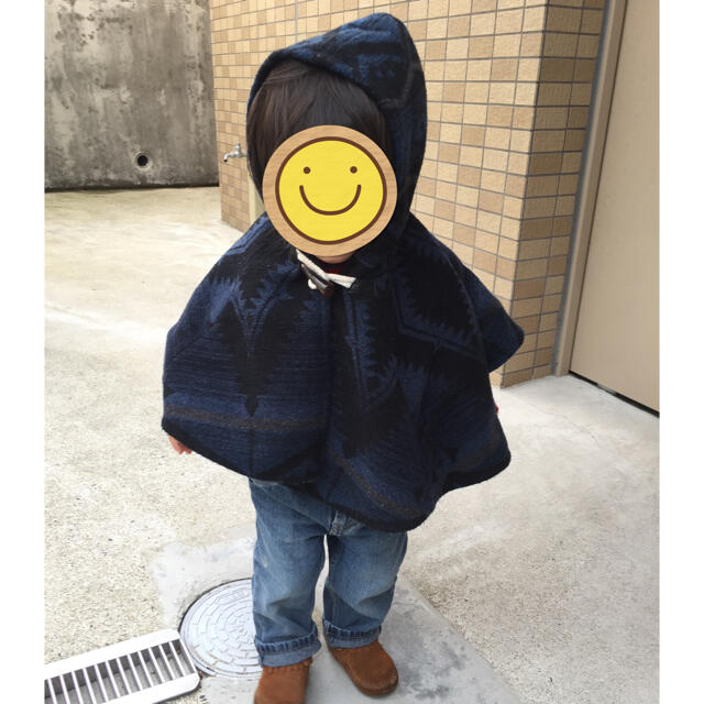 PENDLETON(ペンドルトン)のネイティブ柄　ウールキッズポンチョ　 キッズ/ベビー/マタニティのキッズ服男の子用(90cm~)(ジャケット/上着)の商品写真