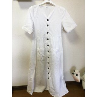 バースデーバッシュ(BIRTHDAY BASH)の♡本日限定お値下♡セレクト購入 Vネック リネン ワンピース♡L(ロングワンピース/マキシワンピース)