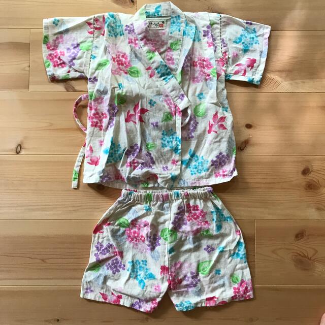 ⭐️専用⭐️甚平　95 アジサイ柄 キッズ/ベビー/マタニティのキッズ服女の子用(90cm~)(甚平/浴衣)の商品写真