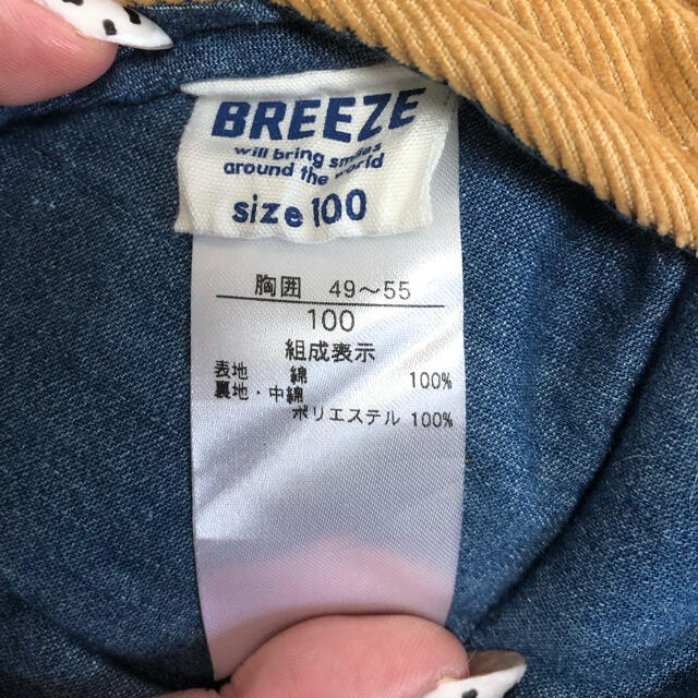 BREEZE(ブリーズ)のbreeze   中綿ベスト　100㎝  キッズ/ベビー/マタニティのキッズ服男の子用(90cm~)(ジャケット/上着)の商品写真