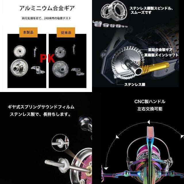 YU193 スピニングリール 釣りリール リール 海水 淡水両用 10000番 4