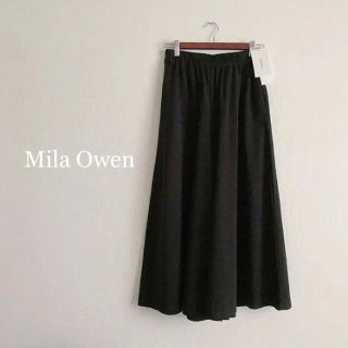 ミラオーウェン(Mila Owen)のタグつき未使用♡ ミラオーウェン ワイドフレアパンツ　ブラック(カジュアルパンツ)