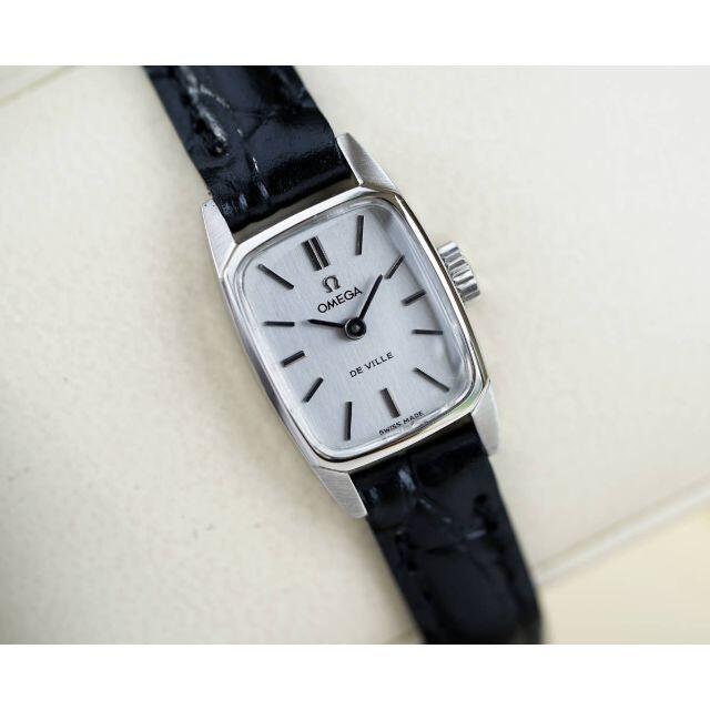 美品 オメガ デビル スクエア シルバー 手巻き レディース Omega