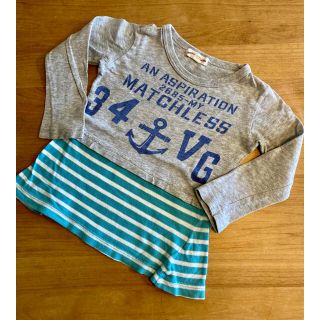 ユナイテッドアローズグリーンレーベルリラクシング(UNITED ARROWS green label relaxing)のグリーンレーベルリラクシング ボーダー 長袖 ロンT 100cm 105cm(Tシャツ/カットソー)