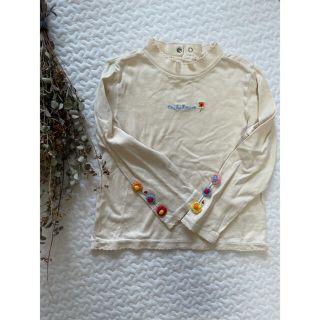 ミキハウス(mikihouse)のミキハウス　MIKIHOUSE お袖フラワーのトップス♡ 110(Tシャツ/カットソー)