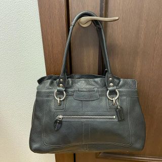 【美品】COACH コーチ ハンドバッグ　レザー　本革　ブラック　F14686