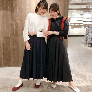 ムジルシリョウヒン(MUJI (無印良品))の■新品■ 無印良品 乾きやすいストレッチはかまパンツ／黒／XL(カジュアルパンツ)