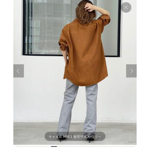 L'Appartement DEUXIEME CLASSE(アパルトモンドゥーズィエムクラス)のL'Appartement RAWTUS/ロゥタスSuede Big Shirt レディースのトップス(シャツ/ブラウス(長袖/七分))の商品写真