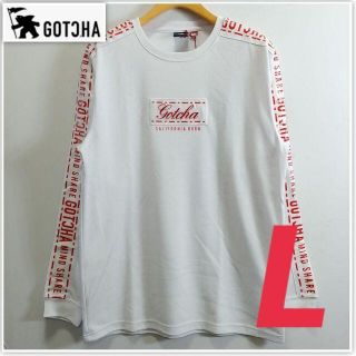 ガッチャ(GOTCHA)のL　ガッチャ　長袖　ブランドロゴ　白　ロゴT　丸首　ロンT　メンズ(Tシャツ/カットソー(七分/長袖))