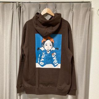 カーハート(carhartt)のOVER PRINT パーカー ブラウン Lサイズ(パーカー)