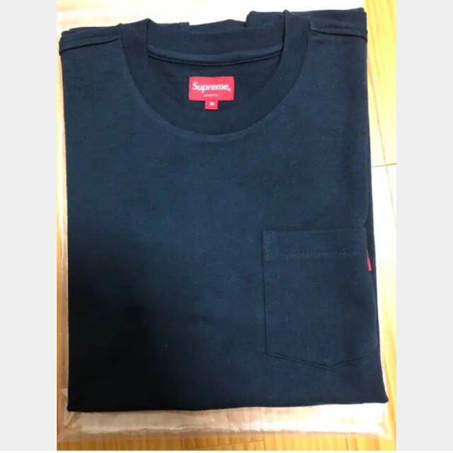 supreme Pocket tee NAVY M シュプリーム ポケット