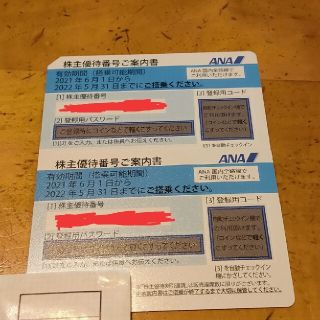 エーエヌエー(ゼンニッポンクウユ)(ANA(全日本空輸))のANA 株主優待券２枚(その他)