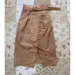 ダブルクローゼット(w closet)の値下済み【w closet】 レースアップスカート(ひざ丈スカート)